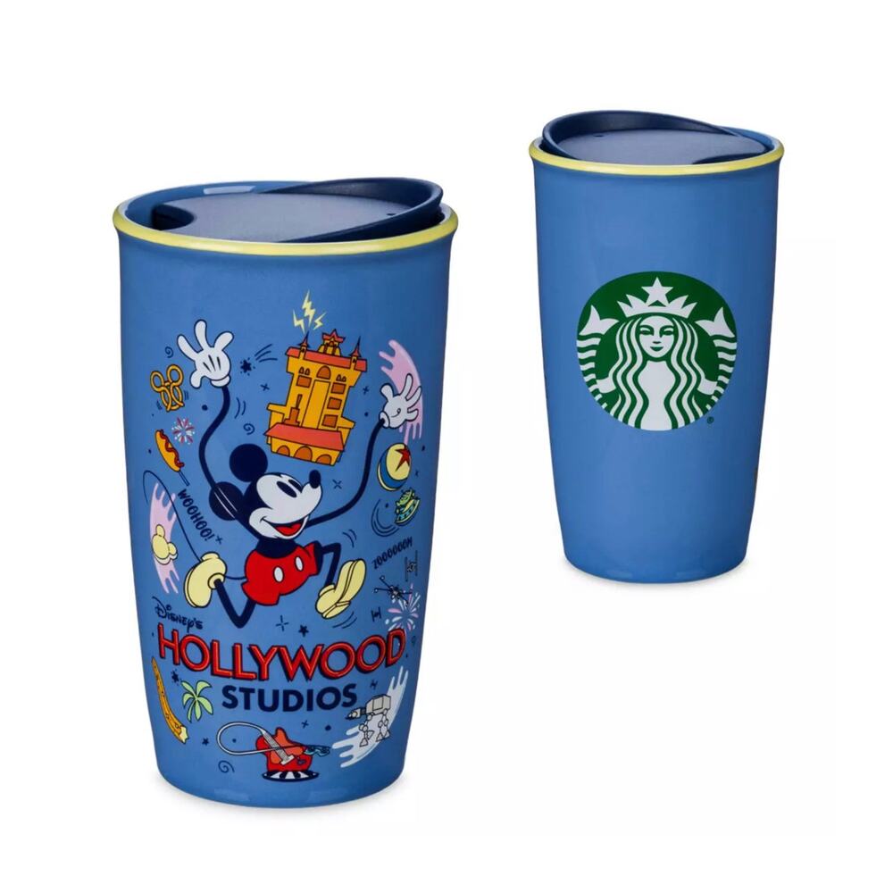 Disney World Hollywood Studios Mickey Mouse Starbucks Travel Tumbler Mug New